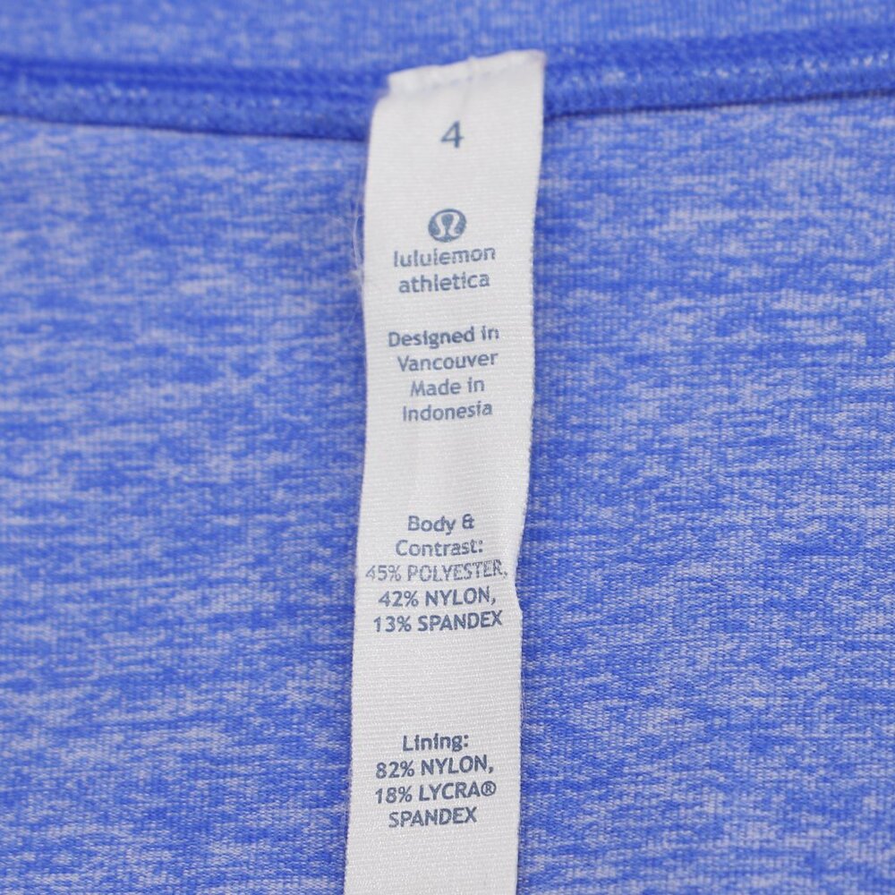 LULULEMON Stride Jacket in Heathered Rocksteady Blue Hooded High Collar Size 4 - Picture 10 of 12